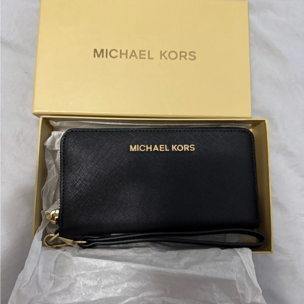 Michael Kors Black Wristlet